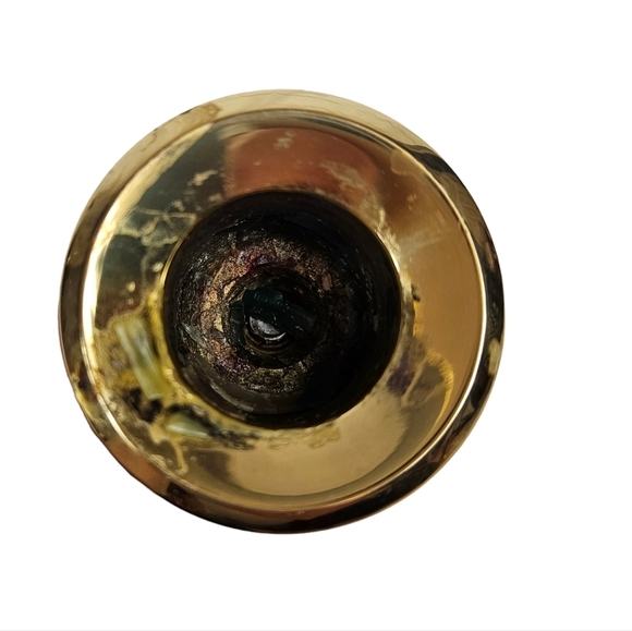 Vintage Baldwin Set of Cast Brass Saucer Base Candle Stick Holders 6.5" Tall G50 - Picture 3 of 8